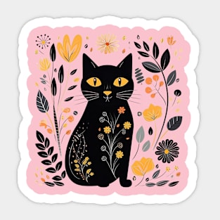 Flower Cat Sticker